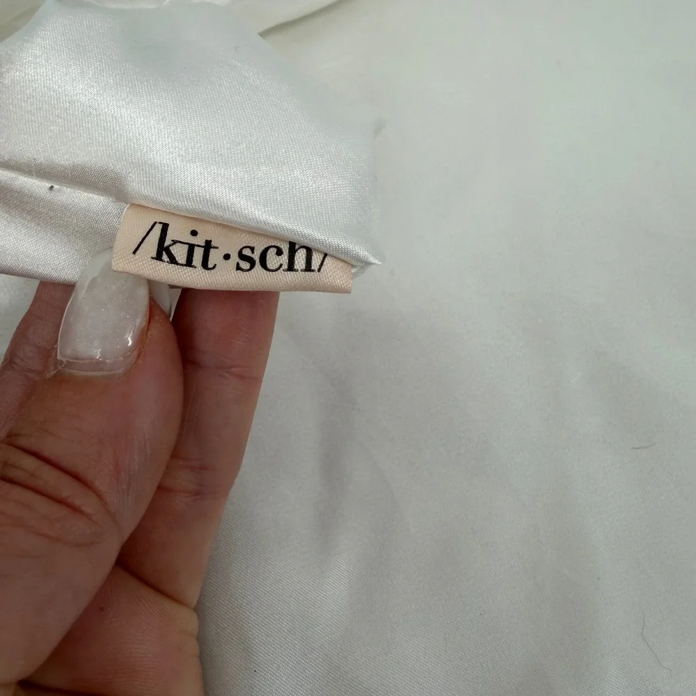 Kitsch Satin Pillowcase Standard Queen Ivory Excellent Zippered Hair Care White